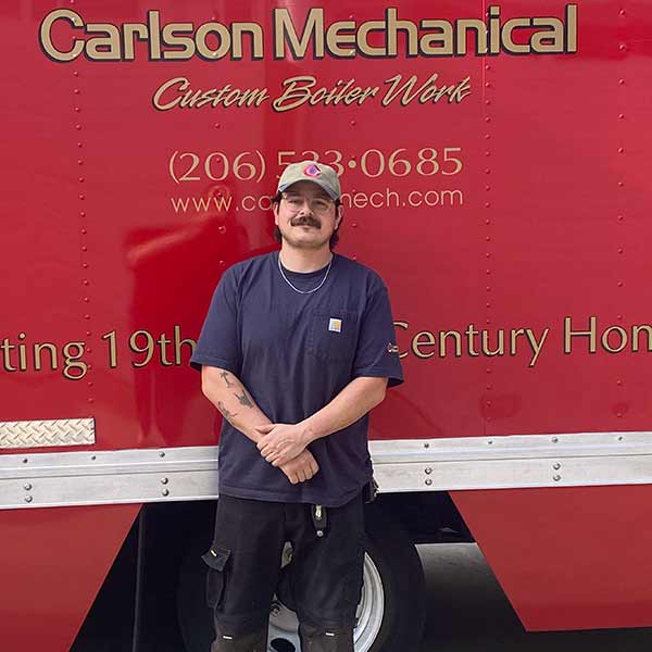 Aaron apprentice at Carlson Mechanical