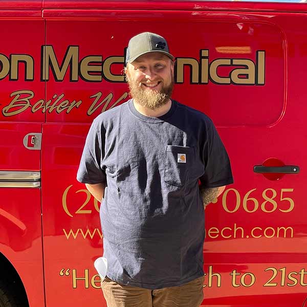 Nick apprentice at Carlson Mechanical